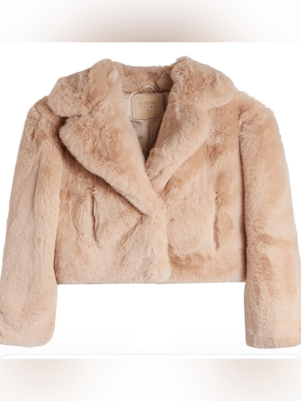 Blank NYC Plush Teddy Coat in Beige